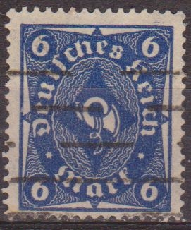 Alemania 1922 Scott 189 Sello º Post Horn 6 Deutsches Reich Allemagne Duitsland Germania Germany Alemagne Deutschland